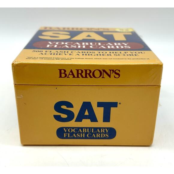 New Barron's SAT Vocabulary Flash Cards: 500 Cards By Green M.A. Sharon Sealed - Picture 6 of 6